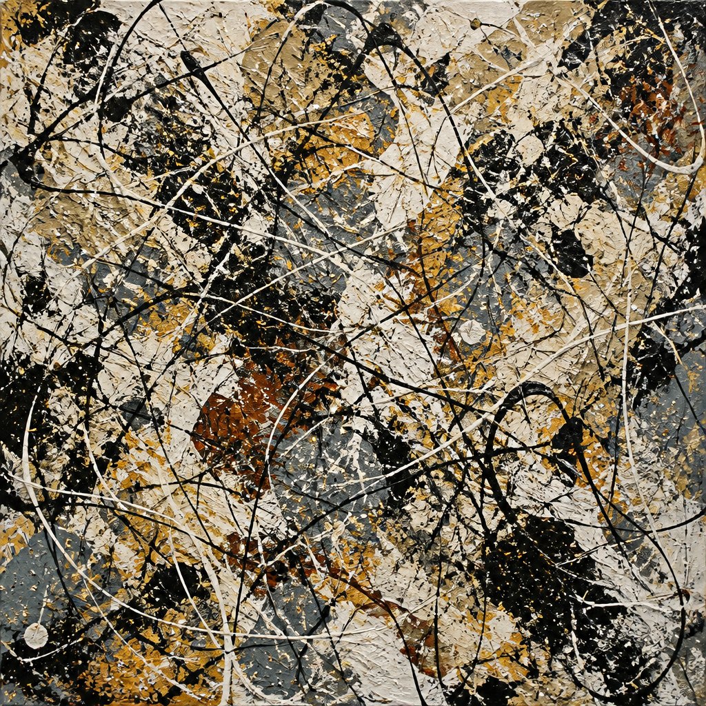 AI-generated image inspired by Action Painting
