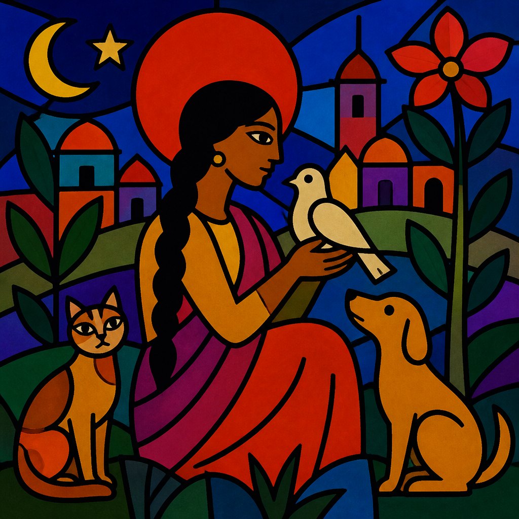 AI-generated image inspired by Cloisonnism