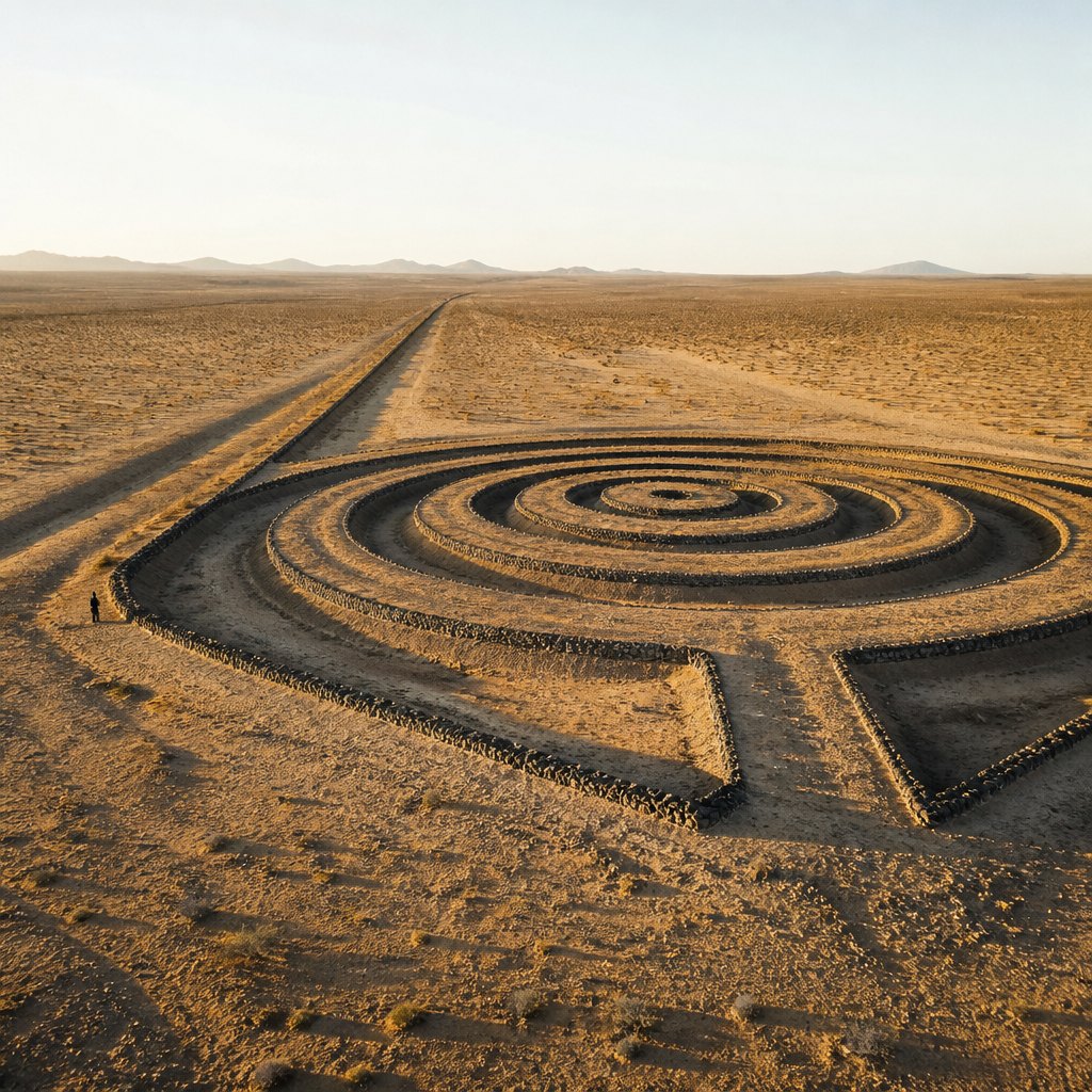 AI-generated image inspired by Land Art
