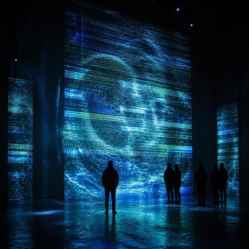 AI-generated image inspired by New Media Art