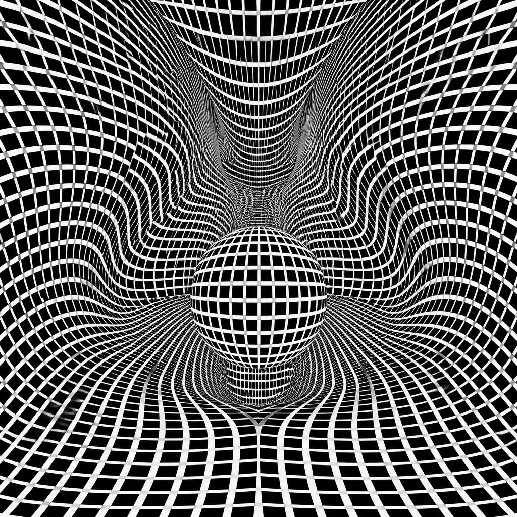 AI-generated image inspired by Op Art