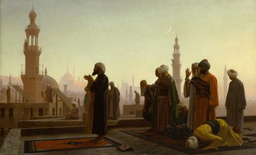 French:  La prière au CairePrayer in Cairo — Academic Art