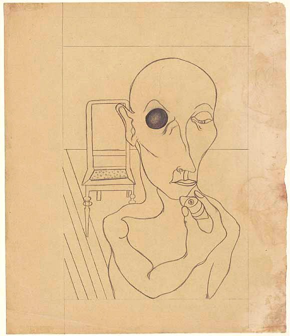 Angelika Hoerle Mann mit Auge — Dada artwork