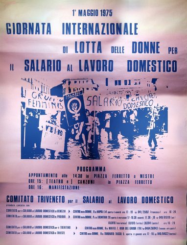 "1 Maggio 1975" (1975 Mayday Protest for Wages for Housework in Mestre, Italy) — Feminist Art Movement