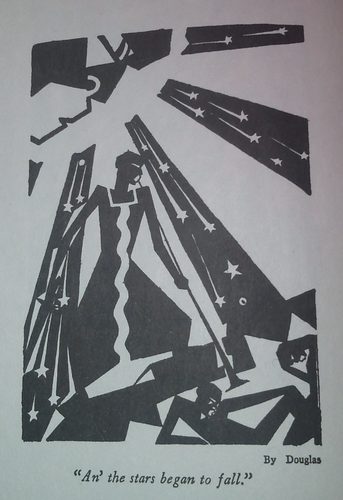 "An' the stars began to fall." by Aaron Douglas — Harlem Renaissance