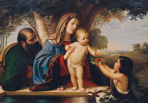 German:  Heilige Familie mit Johannesknaben — Nazarene Movement