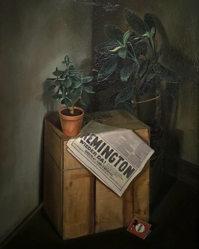 Arno Henschel, Stillleben mit Zeitung — New Objectivity