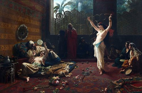 "Une soirée oisive au sérail" by Giacomo Mantegazza — Orientalism