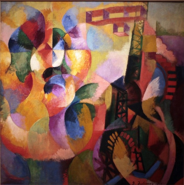 Sun, Tower, Airplane — Orphism artwork